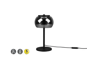 Madison czarny | chrom LED 3 step dim. 8W 3000K Lampka stołowa ściemnialna