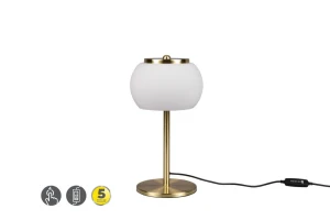 Madison mosiądz | biały LED 3 step dim. 8W 3000K Lampka stołowa ściemnialna