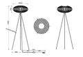 Lampa podłogowa trójnóg Hedda Sizal Brąz E27 trio 412300136 | 4017807561302 noxbox lampynox www.lampynox.pl