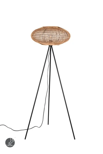 Lampa podłogowa trójnóg Hedda Sizal Brąz E27 trio 412300136 | 4017807561302 noxbox lampynox www.lampynox.pl