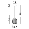 Lampa wisząca ALCALA Satynowe złoto E27 LE41854 noxbox lampynox www.lampynox.pl