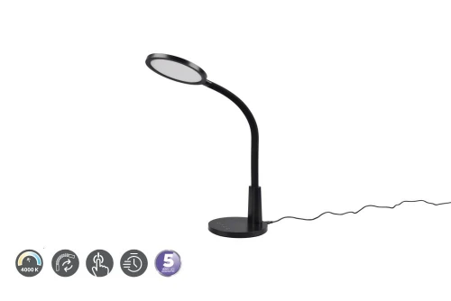 Lampka biurkowa Sally czarny LED 8,4W 4000K rl R52671102 | 4017807559095 noxbox lampynox www.lampynox.pl