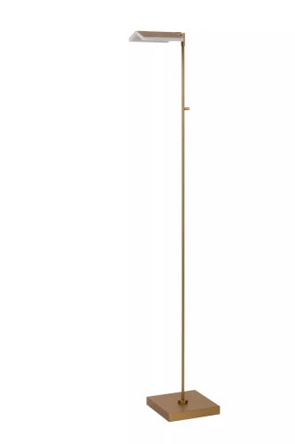 Lampa podłogowa ściemnialna Aaron mosiądz LED dim. 10W 2700K lucide 19730/10/02 | 5411212194015 noxbox lampynox www.lampynox.pl