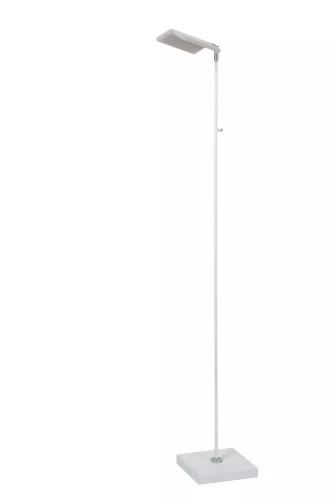 Lampa podłogowa ściemnialna Aaron biały LED dim. 10W 2700K lucide 19730/10/31 | 5411212194046 noxbox lampynox www.lampynox.pl