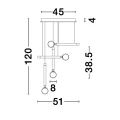 Lampa wisząca UNION Czarno złota LED 20W 3000K LE41811  noxbox lampynox www.lampynox.pl