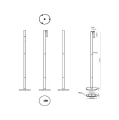 Zewnętrzna lampa tarasowa stojąca ANTRIM biały LED dim. 2,2W 2700K IP54 lucide 27703/02/31 | 5411212272263 noxbox lampynox www.lampynox.pl