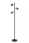 Tundran czarny | mosiądz 3xGU10 Lampa podłogowa potrójna