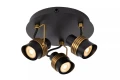 Spot potrójny Tundran czarny | mosiądz Ø 21cm. 3xGU10 lucide 34944/13/30 | 5411212343611 noxbox lampynox www.lampynox.pl