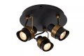 Spot potrójny Tundran czarny | mosiądz Ø 21cm. 3xGU10 lucide 34944/13/30 | 5411212343611 noxbox lampynox www.lampynox.pl