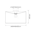 Lampa sufitowa Tanselle multikolor Ø 40cm. E27 lucide 10115/01/99 | 5411212105769 noxbox lampynox www.lampynox.pl