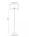 Lampa podłogowa stojąca Tanselle multikolor Ø 40cm. E27 lucide 10715/01/99 | 5411212105813 noxbox lampynox www.lampynox.pl