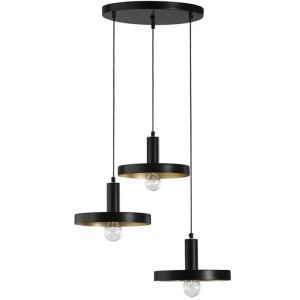 CUENCA Czarno - złota 3 x E27 Lampa wisząca