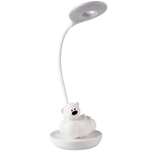 Miś na chmurce biały Dim. LED 2,5W 3000K, 6000K Lampka stołowa dziecięca ściemnialna