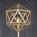 Lampa podłogowa stojąca Denmark złoty E27 goldlux 318855 | 5901508318855 noxbox lampynox www.lampynox.pl