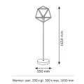 Lampa podłogowa stojąca Denmark złoty E27 goldlux 318855 | 5901508318855 noxbox lampynox www.lampynox.pl
