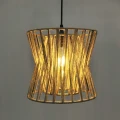 Lampa wisząca Varberg czarny | brązowy E27 goldlux 316530 | 5901508316530 noxbox lampynox www.lampynox.pl