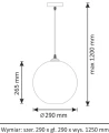 Lampa wisząca Umea brązowy E27 goldlux 316523 | 5901508316523 noxbox lampynox www.lampynox.pl