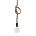Lampa wisząca Rope brązowy | czarny E27 lina goldlux 321909 | 5901508321909 noxbox lampynox www.lampynox.pl
