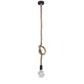 Lampa wisząca Rope brązowy | czarny E27 lina goldlux 321909 | 5901508321909 noxbox lampynox www.lampynox.pl