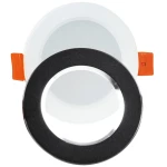 Zoe czarna Ø 9,7cm. LED 4,8W 4000K Oprawa podtynkowa z dodatkowym pierścieniem