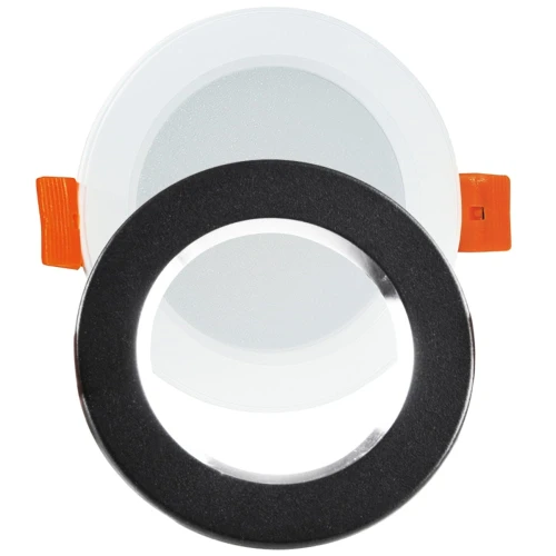 Oprawa podtynkowa z dodatkowym pierścieniem Zoe czarna Ø 9,7cm. LED 4,8W 4000K goldlux 321176 | 5901508321176 noxbox lampynox www.lampynox.pl