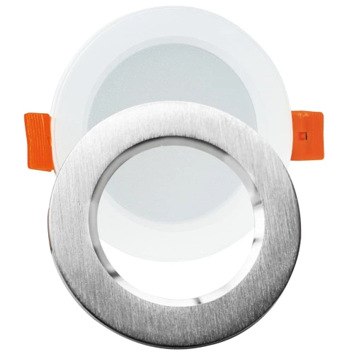 Oprawa podtynkowa z dodatkowym pierścieniem Zoe srebrna Ø 9,7cm. LED 4,8W 4000K goldlux 321183 | 5901508321183 noxbox lampynox www.lampynox.pl