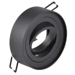 Gaja R czarna Ø 9,5cm. GU10 Oczko sufitowe uchylne