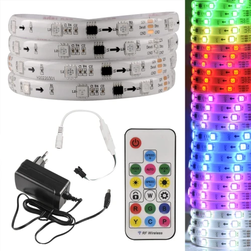 Zestaw taśma Magic LED 2m. 12W RGB IP65 zasilacz + kontroler + pilot goldlux 314956 | 5901508314956 noxbox lampynox www.lampynox.pl
