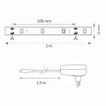 Zestaw taśma Magic LED 2m. 12W RGB IP65 zasilacz + kontroler + pilot goldlux 314956 | 5901508314956 noxbox lampynox www.lampynox.pl