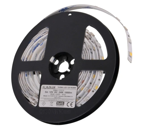 Taśma LED 5m. 12V 24W RGBW 4000K IP20 goldlux 319319 | 5901508319319 noxbox lampynox www.lampynox.pl