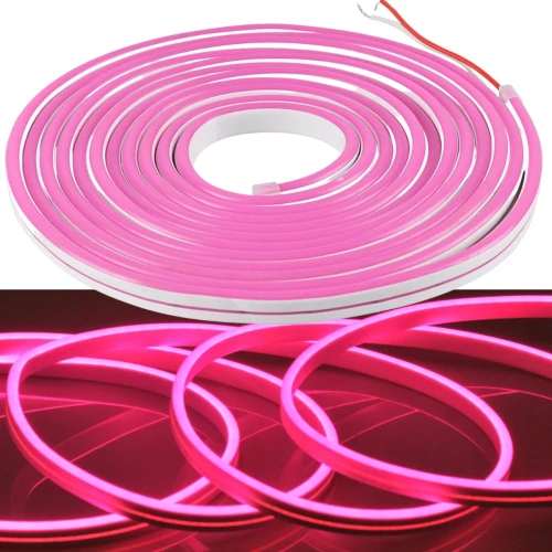 Pasek Led NEON 5m Różowy IP65 Polux 315052  5901508315052 lampynox noxbox www.lampynox.pl