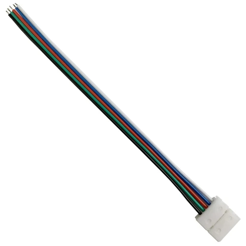 Złącze zasilające jednostronne do taśm LED RGBW 10mm 5pin 12-24V DC 3A goldlux 320254 | 5901508320254 noxbox lampynox www.lampynox.pl