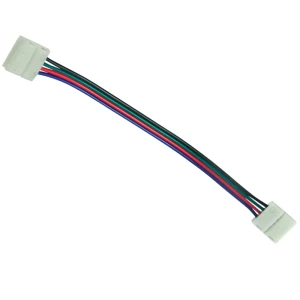 Złącze taśmy LED RGB 10mm dwustronne, przewód z zatrzaskami