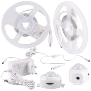 Taśma LED 12V 16,5W 2x2m IP20 z czujnikiem ruchu i zmierzchu NEUTRALNA 4000K - Zestaw