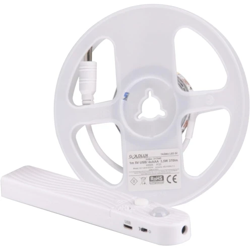 Zestaw taśma LED 3,5W 1m IP20 z czujnikiem ruchu i zmierzchu NEUTRALNA 4000K goldlux 8317940 | 5901508317940 noxbox lampynox www.lampynox.pl