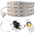Zestaw taśma LED 24V 5m RGB+4000K IP20 pilot, zasilacz, sterownik goldlux 319289 | 5901508319289 noxbox lampynox www.lampynox.pl
