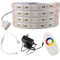 Zestaw taśma LED 24V 3m RGB+4000K IP65 pilot, zasilacz, sterownik goldlux 319296 | 5901508319296 noxbox lampynox www.lampynox.pl