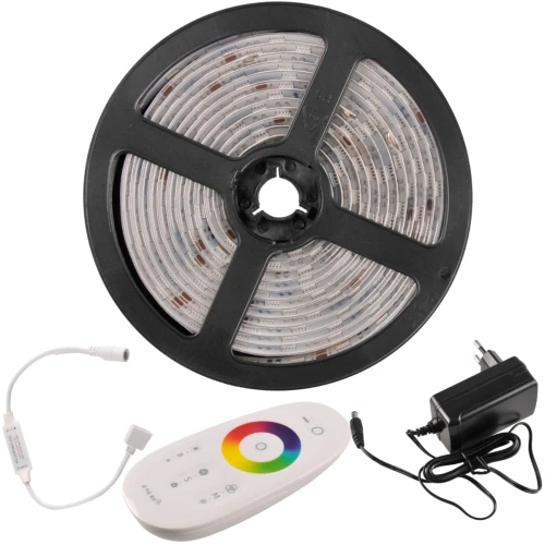 Zestaw taśma LED 24V 5m 34W RGB+4000K IP65 pilot, zasilacz, sterownik goldlux 319302 | 5901508319302 noxbox lampynox www.lampynox.pl