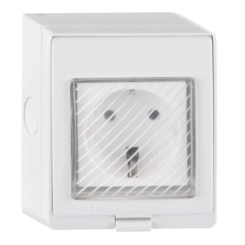 Gniazdo elektryczne hermetyczne zewnętrzne natynkowe IP55 Smart WiFi Tuya goldlux 316011 | 5901508316011 noxbox lampynox www.lampynox.pl