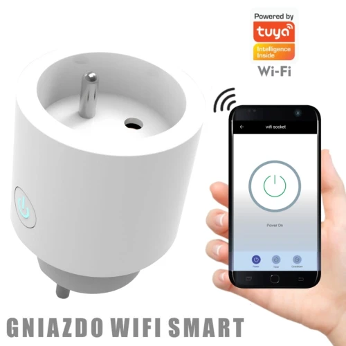 Gniazdo zasilające wewnętrzne Smart WiFi Tuya goldlux 314178 | 5901508314178 noxbox lampynox www.lampynox.pl