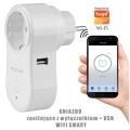 Gniazdo zasilające z wyłącznikiem + USB Smart WiFi Tuya goldlux 315953 | 5901508315953 noxbox lampynox www.lampynox.pl