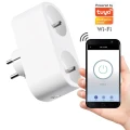 Gniazdo zasilające podwójne wewnętrzne Smart WiFi Tuya goldlux 315922 | 5901508315922 noxbox lampynox www.lampynox.pl