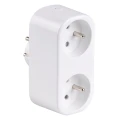 Gniazdo zasilające podwójne wewnętrzne Smart WiFi Tuya goldlux 315922 | 5901508315922 noxbox lampynox www.lampynox.pl