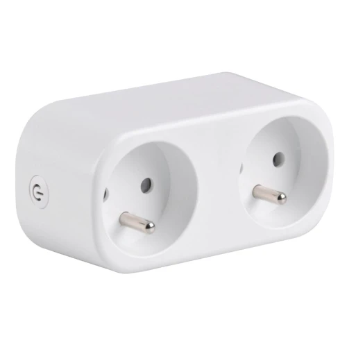 Gniazdo zasilające podwójne wewnętrzne Smart WiFi Tuya goldlux 315922 | 5901508315922 noxbox lampynox www.lampynox.pl