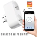 Gniazdo zasilające podwójne wewnętrzne Smart WiFi Tuya goldlux 315922 | 5901508315922 noxbox lampynox www.lampynox.pl