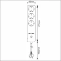 Listwa zasilająca z wyłącznikiem 3xgniazdo elektryczne + 2xUSB  Smart WiFi Tuya goldlux 315946 | 5901508315946 noxbox lampynox www.lampynox.pl