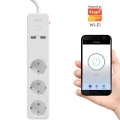 Listwa zasilająca z wyłącznikiem 3xgniazdo elektryczne + 2xUSB  Smart WiFi Tuya goldlux 315946 | 5901508315946 noxbox lampynox www.lampynox.pl