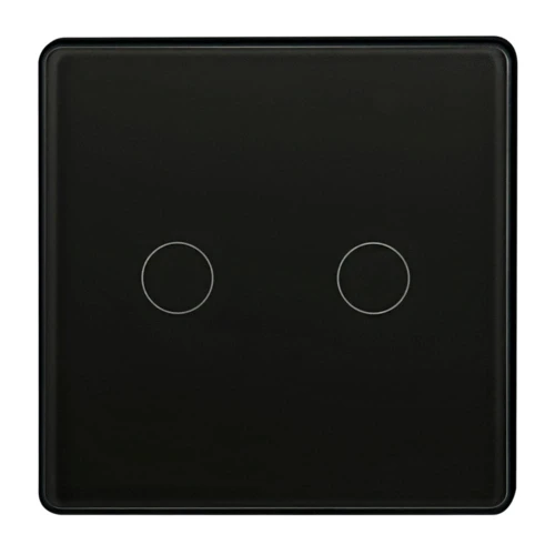Włącznik podwójny z kondensatorem czarny Smart WiFi Tuya goldlux 319067 | 5901508319067 noxbox lampynox www.lampynox.pl