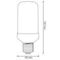 LED FLAME (Efekt płomienia) T60 E27 3W 1400K Żarówka dekoracyjna Polux 310156  5901508310156 lampynox noxbox www.lampynox.pl 1