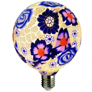Dekoracyjna żarówka LED G125 4W E27 FOLK BLUE